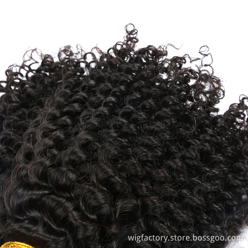 Wholesale raw unprocessed curly 100% brazilian human hair bundles, most popular kinky curly hair extensions for black women